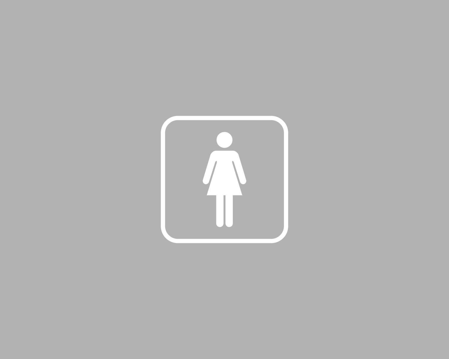 Image of Piktogramm WC Frauen positiv weiss 150 mm x 150 mm