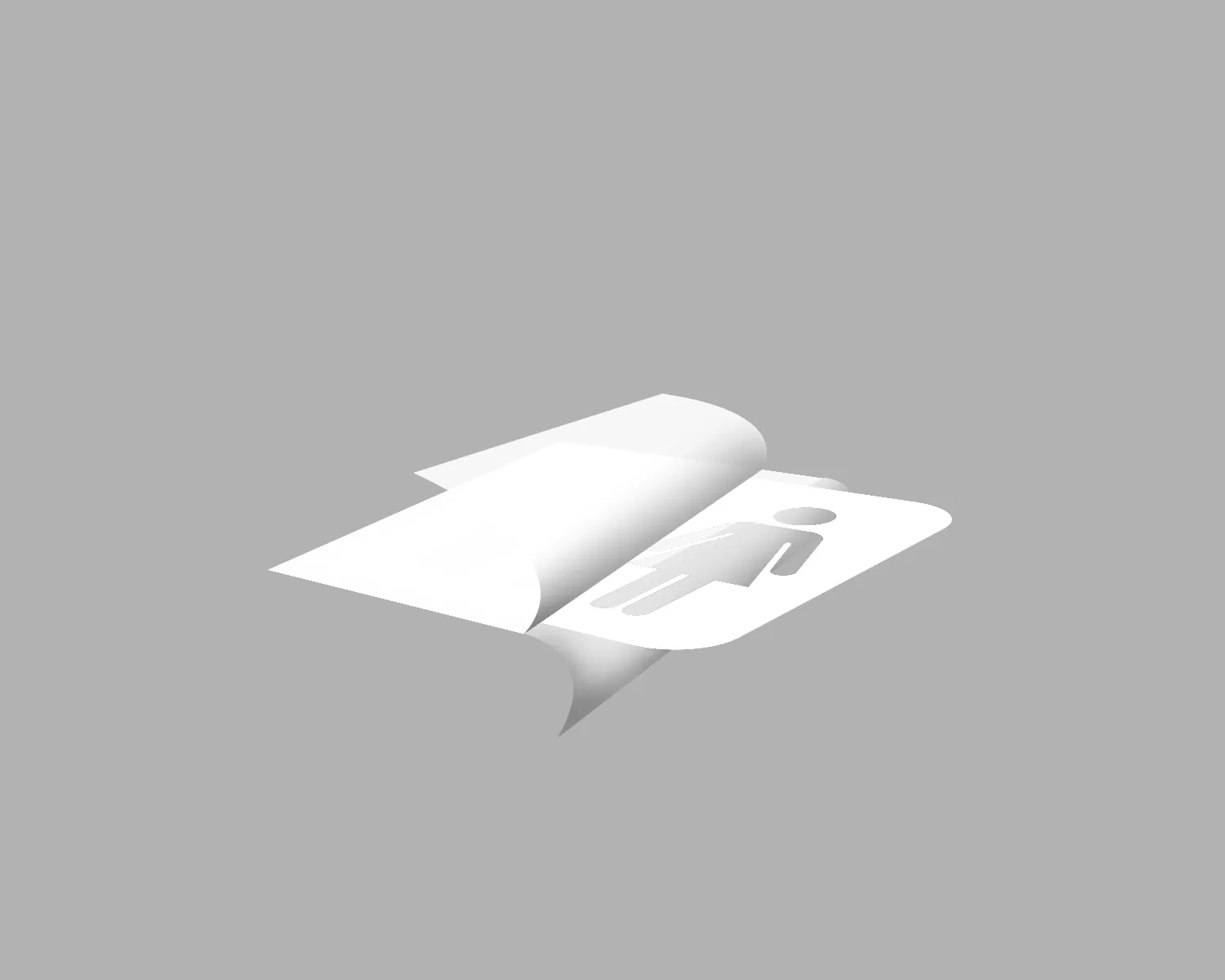 Piktogramm WC Herren/Frauen negativ weiss 150 mm x 150 mm