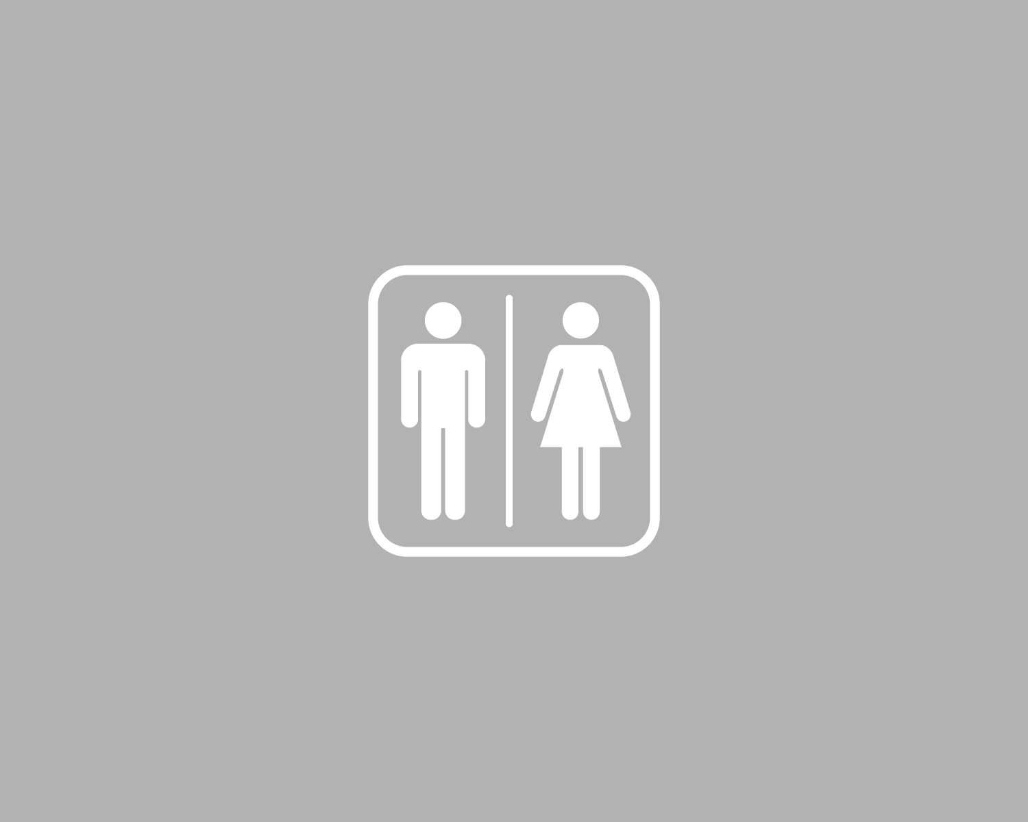 Image of Piktogramm WC Herren/Frauen positiv weiss 150 mm x 150 mm