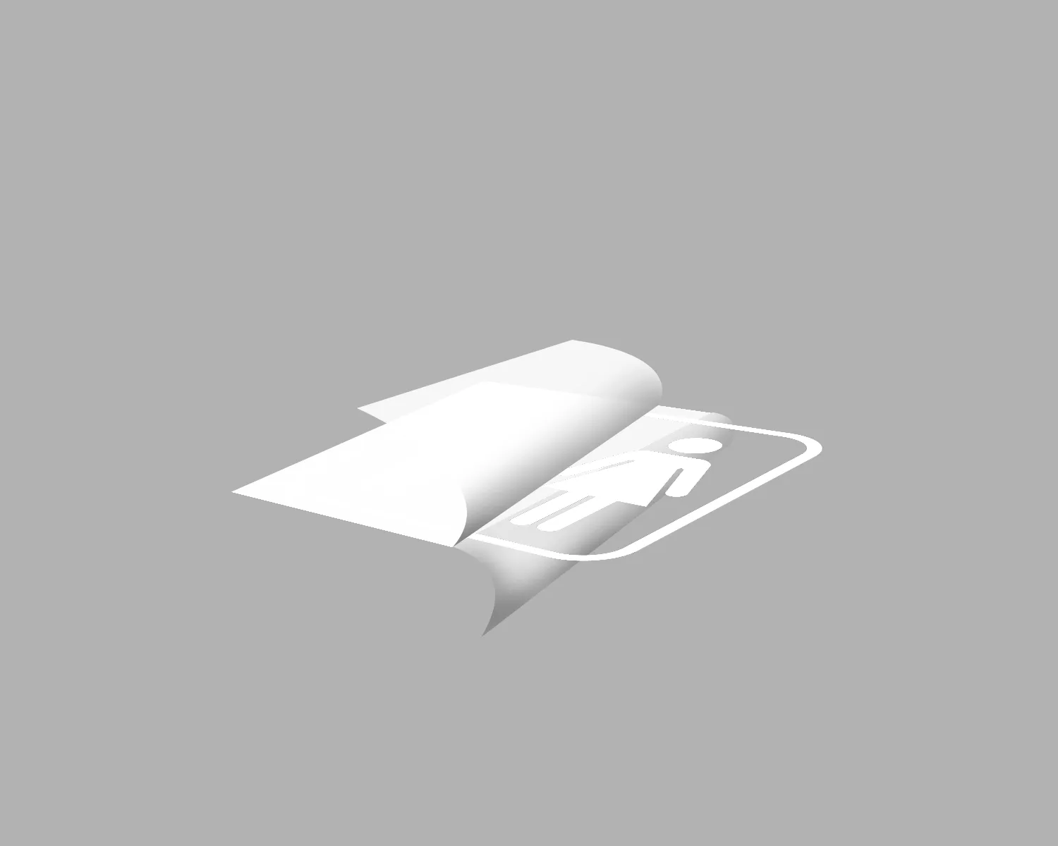 Piktogramm WC Herren/Frauen positiv weiss 150 mm x 150 mm