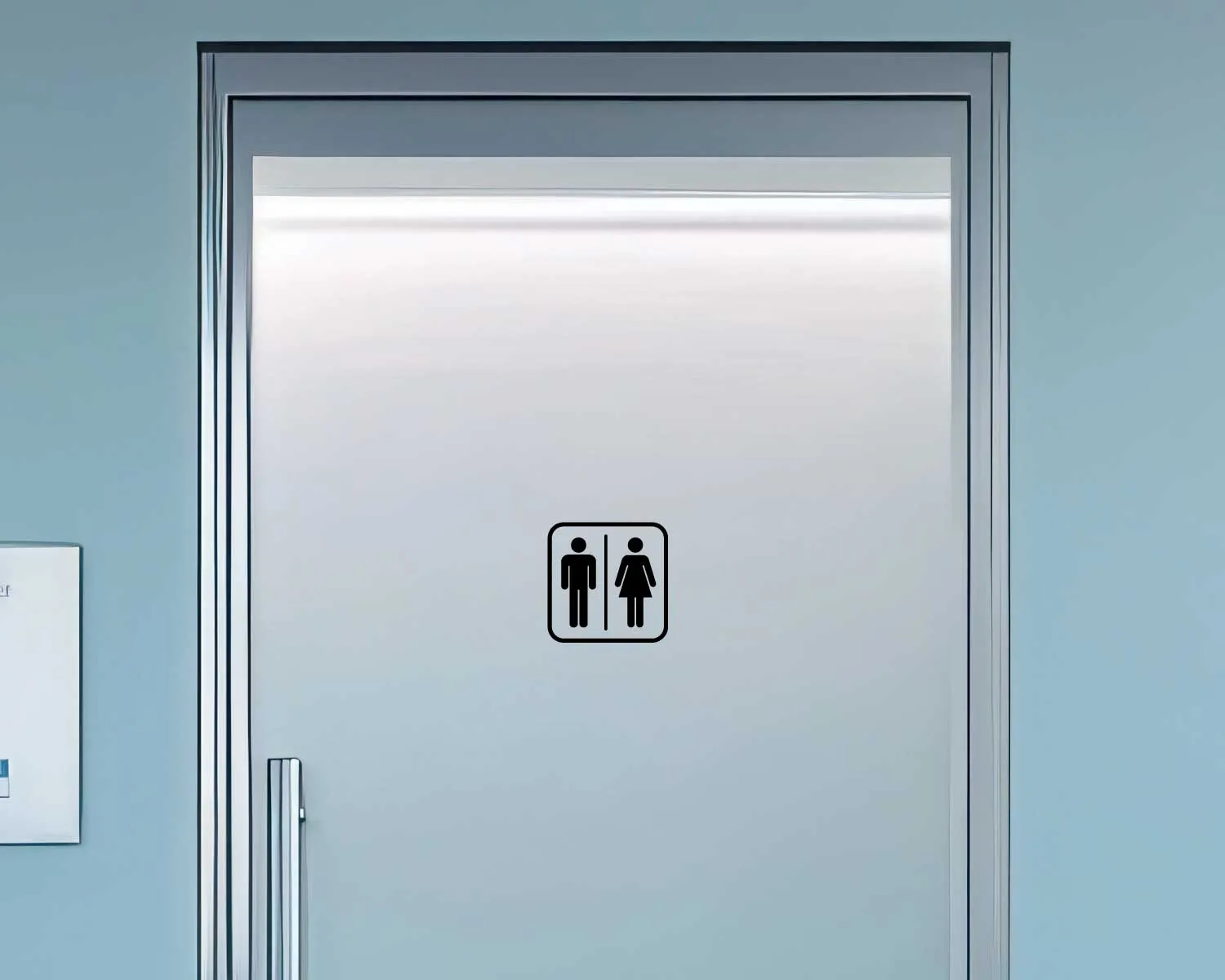 Pictogramme WC hommes/femmes positif noir