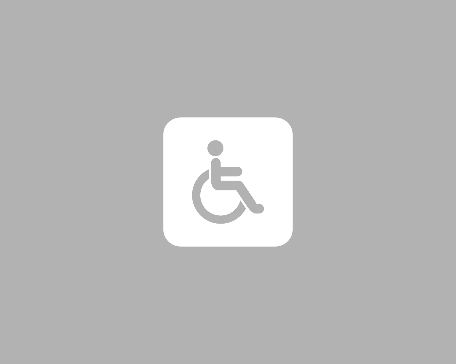 Pictogramme WC fauteuil roulant n&eacute;gatif blanc