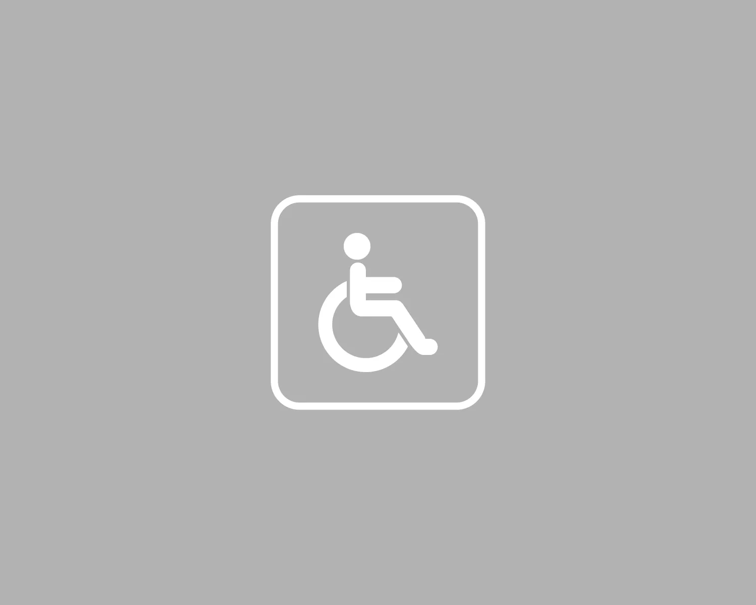 Pictogramme WC fauteuil roulant positif blanc