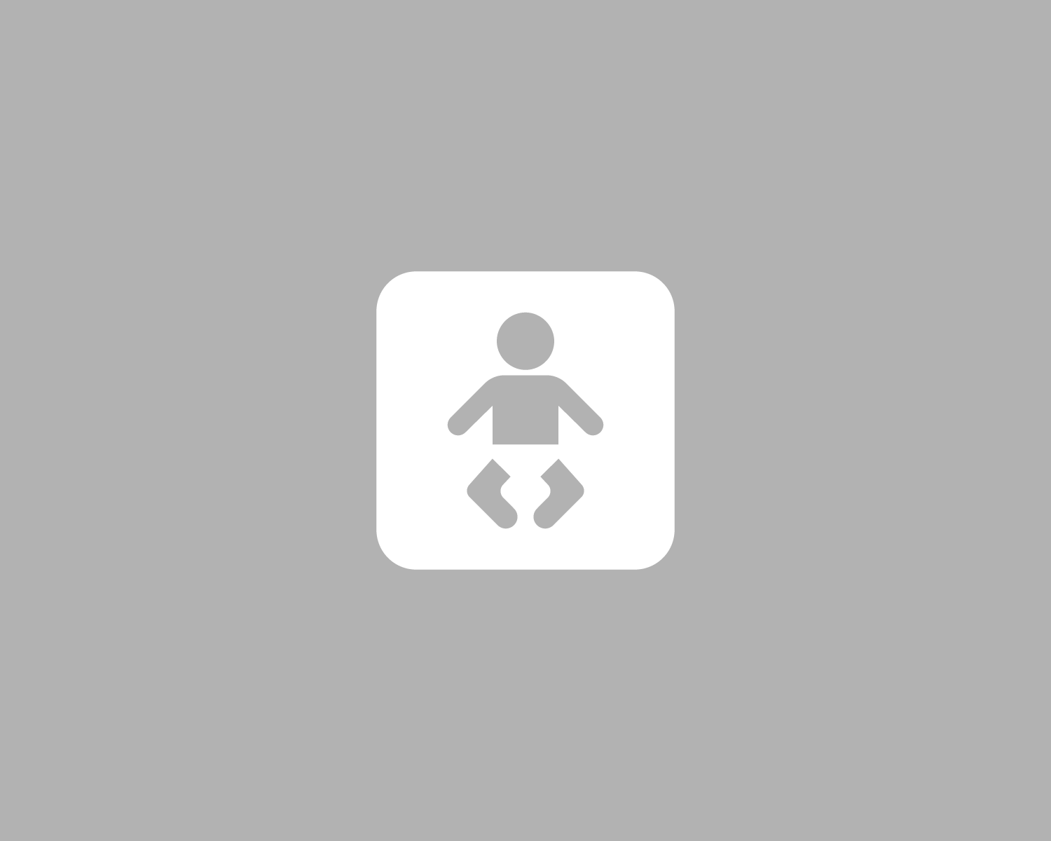 Image of Piktogramm Wickelraum negativ weiss 150 mm x 150 mm