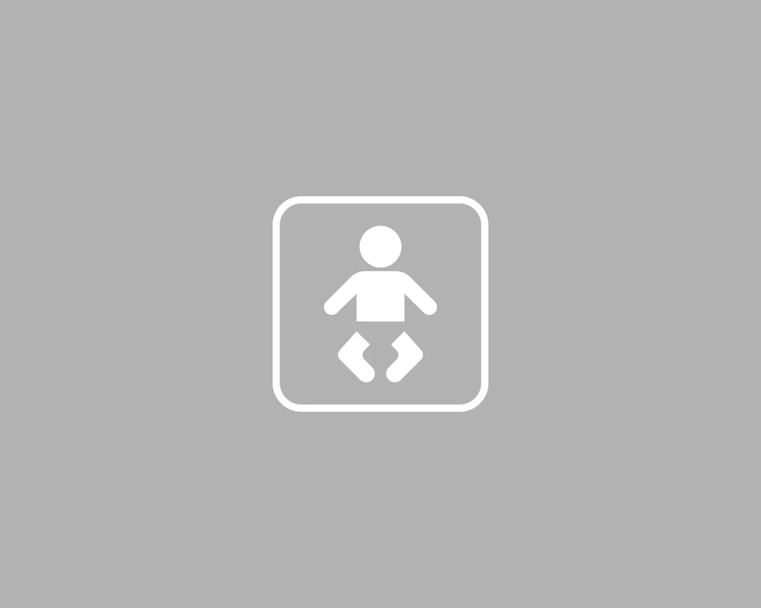 Pictogramme espace &agrave; langer positif blanc