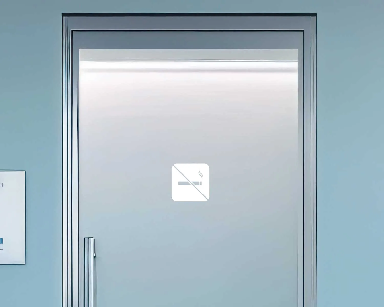 Piktogramm Rauchverbot negativ weiss 150 mm x 150 mm