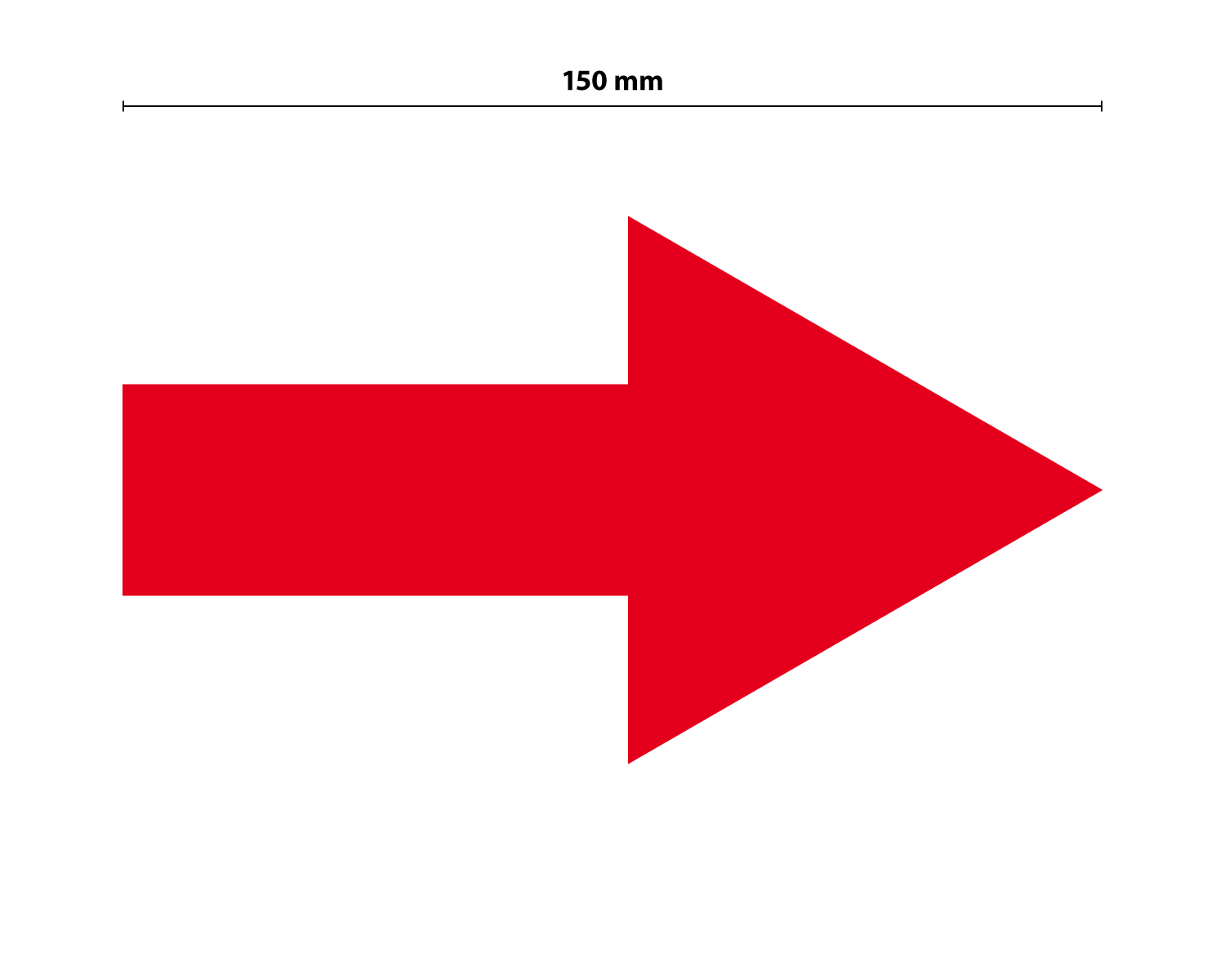 Films promotionnels flèche rouge 150 x 84 mm