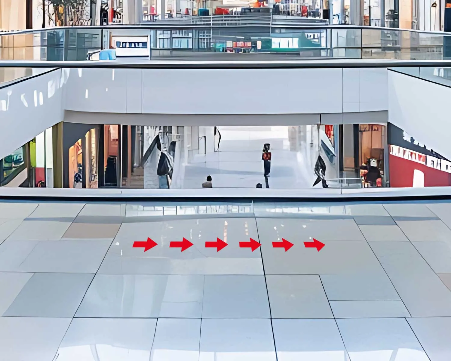 Promotionsfolie Pfeil rot 150 x 84 mm