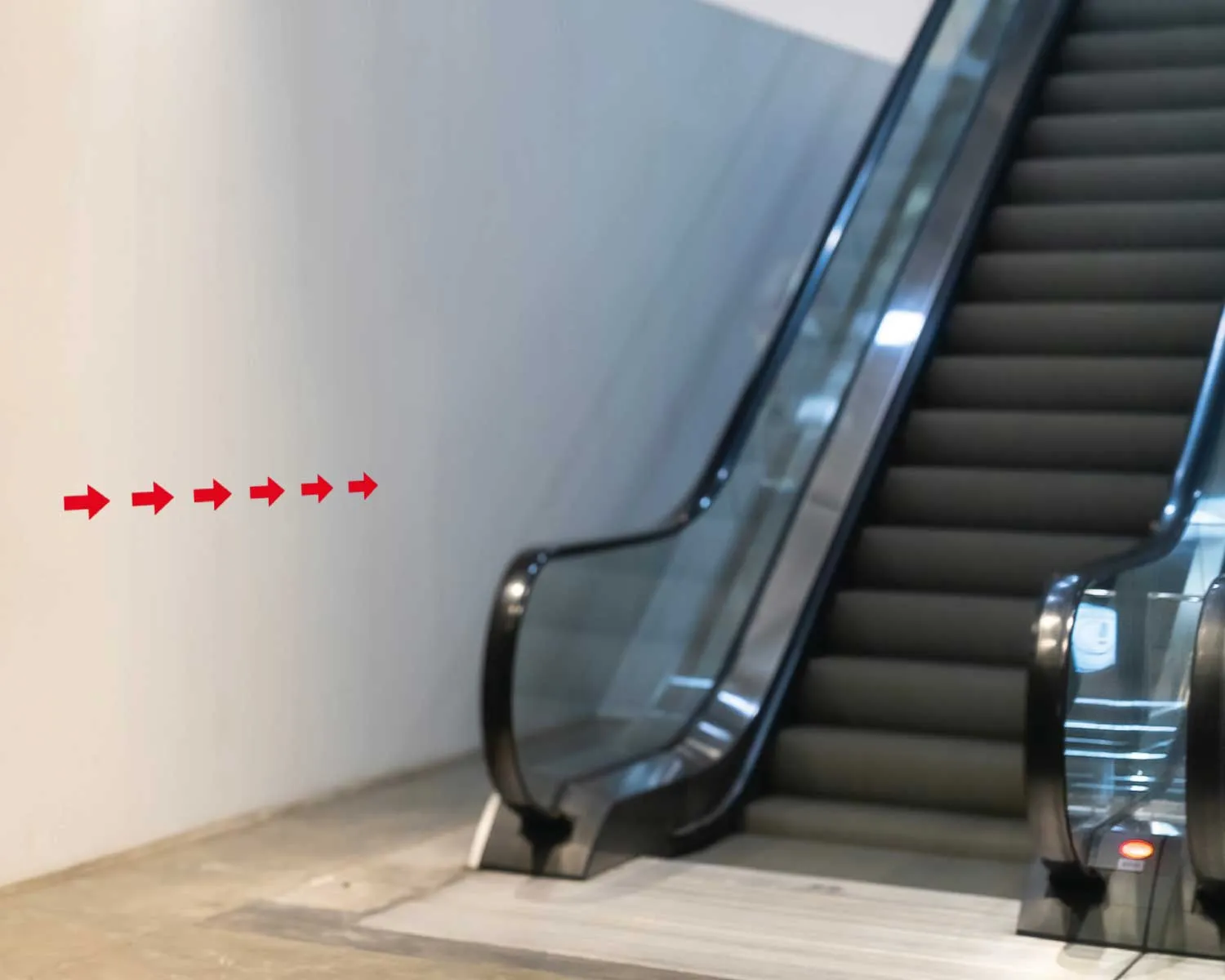 Promotionsfolie Pfeil rot 150 x 84 mm