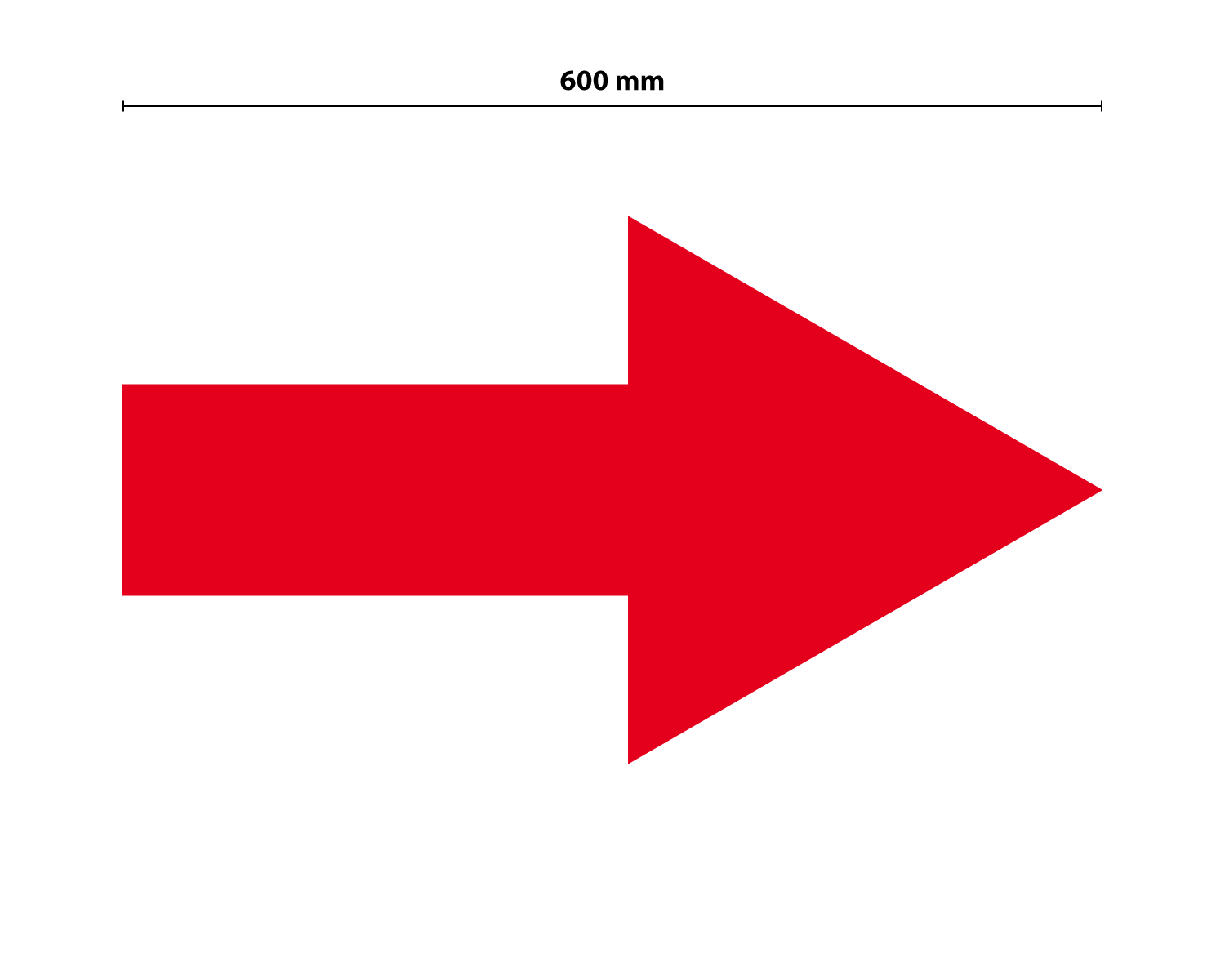 Films promotionnels flèche rouge 600 x 336 mm