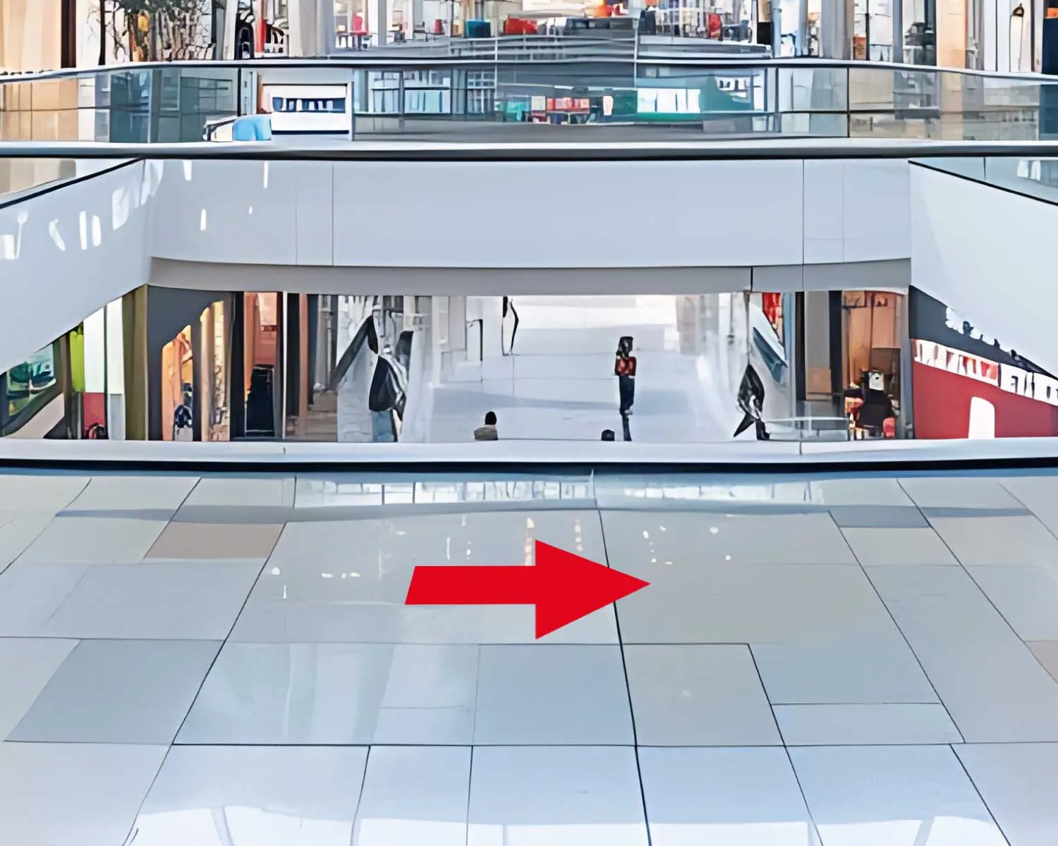 Protmotionsfolie Pfeil rot 600 x 336 mm