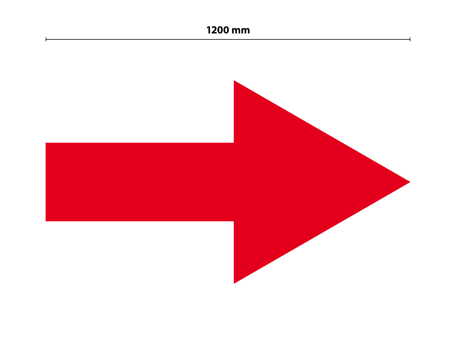 Films promotionnels flèche rouge 1200 x 671 mm