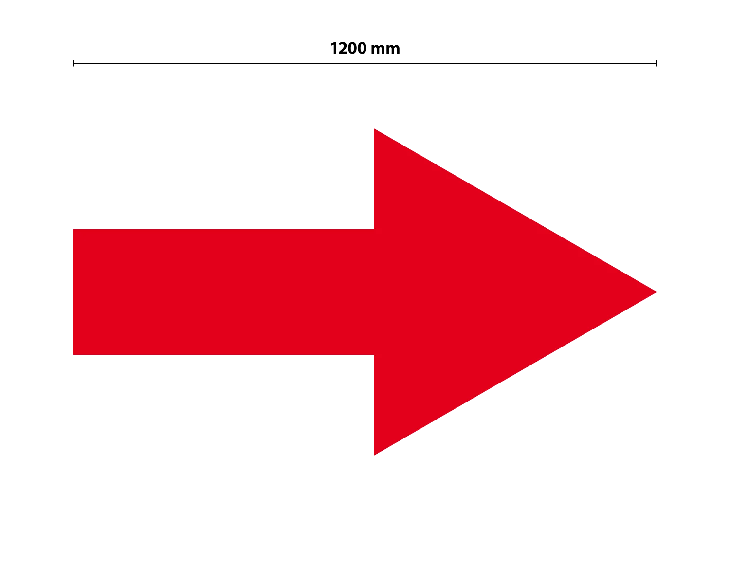Promotionsfolie Pfeil rot 1200 x 671 mm
