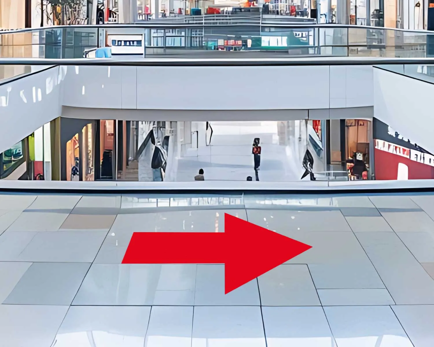 Promotionsfolie Pfeil rot 1200 x 671 mm