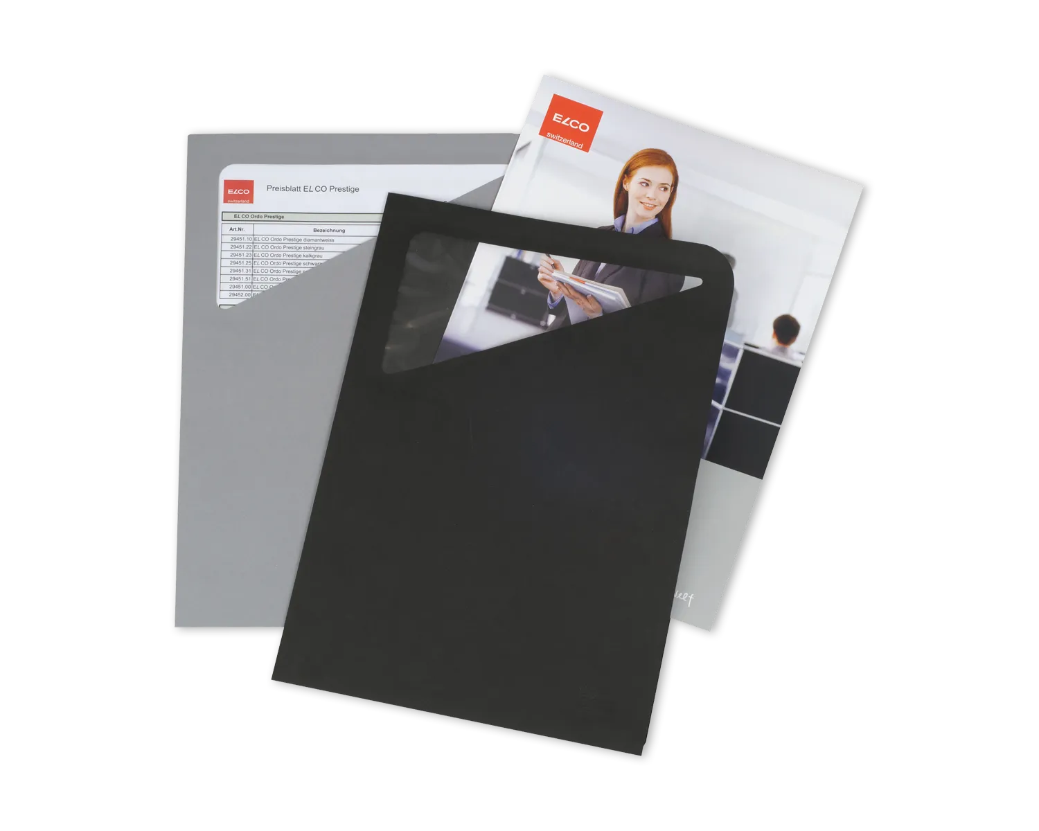 Organisationsmappe, ELCO Ordo Prestige, 220 x 310 mm, 115g/m2, steingrau/kalkgrau/schwarz