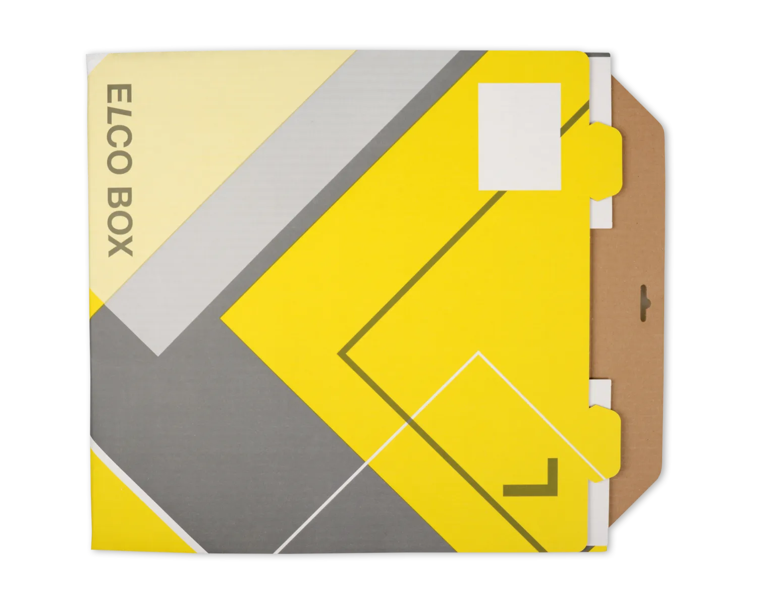 Versandverpackung, ELCO Elcobox, 400 x 260 x 145 mm, weiss/grau/gelb