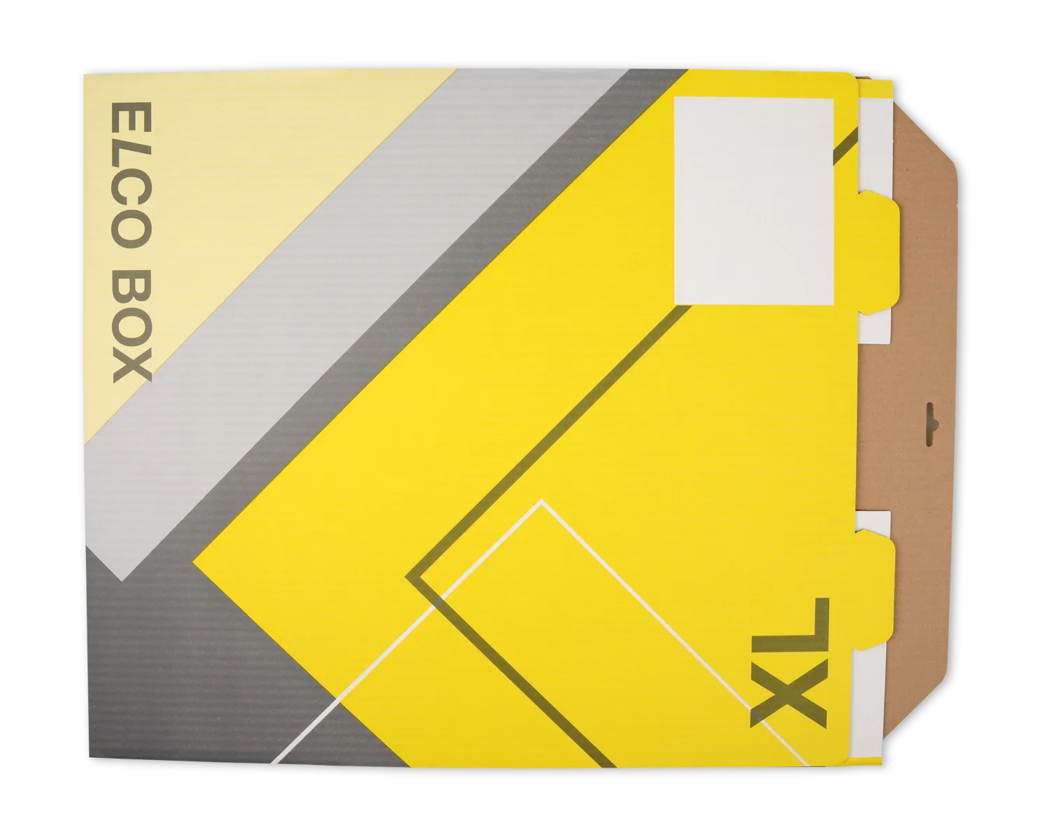 Versandverpackung, ELCO Elcobox, 465 x 345 x 180 mm, weiss/grau/gelb